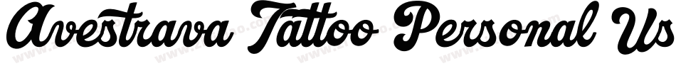 Avestrava Tattoo Personal Use Only字体转换